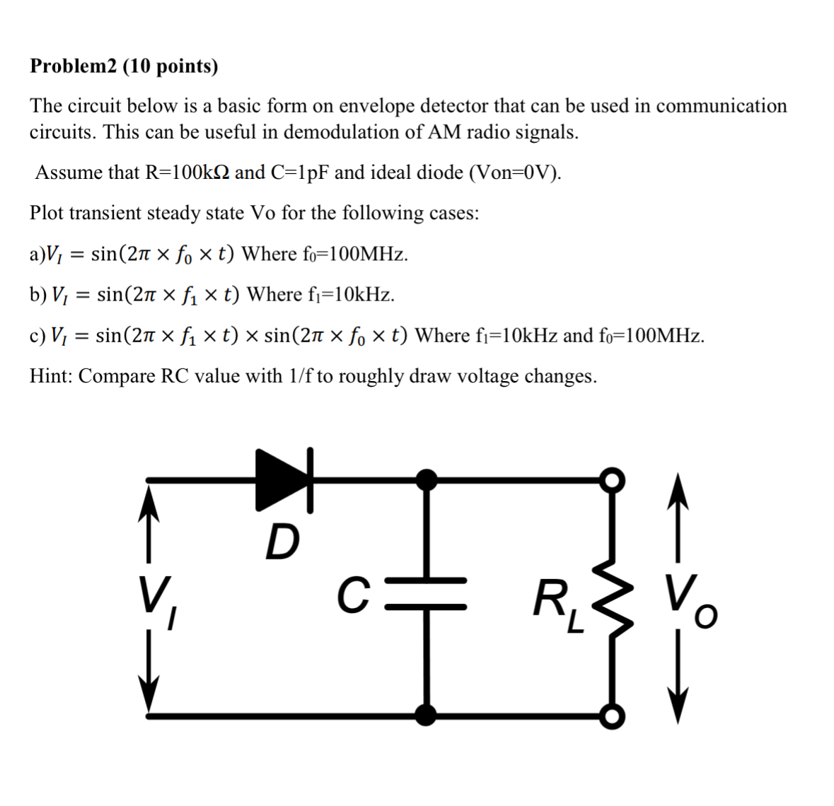 Solved Problem2 (10 ﻿points)The circuit below is a basic | Chegg.com
