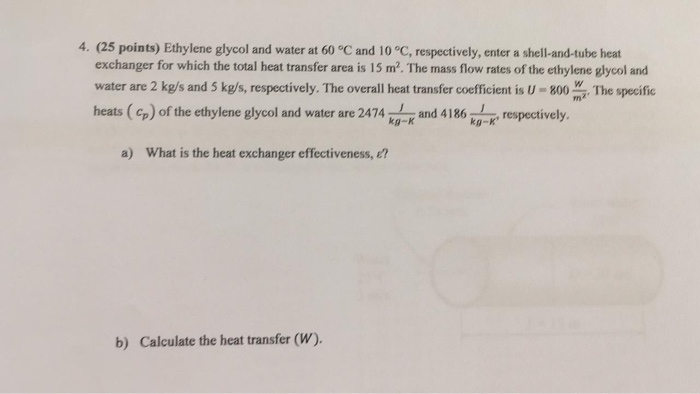 Solved 4. (25 points) Ethylene glycol and water at 60 °C and | Chegg.com