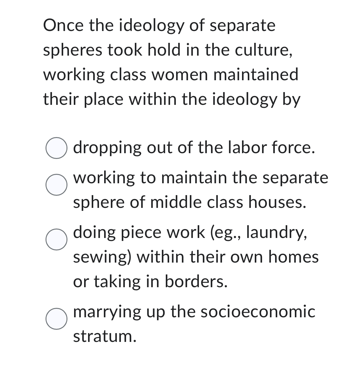 Solved Once the ideology of separate spheres took hold in