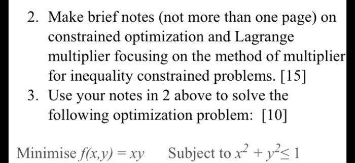 Solved 2 Make Brief Notes Not More Than One Page On Chegg Com