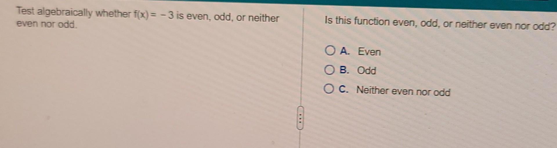 is 2x 3 3x even or odd
