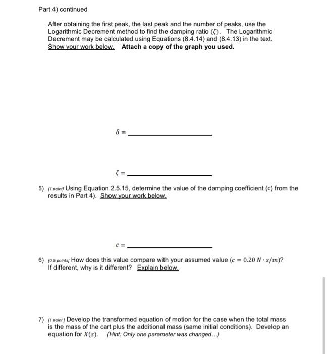 8) 12 points Repeat procedures in Parts 3), 4), and