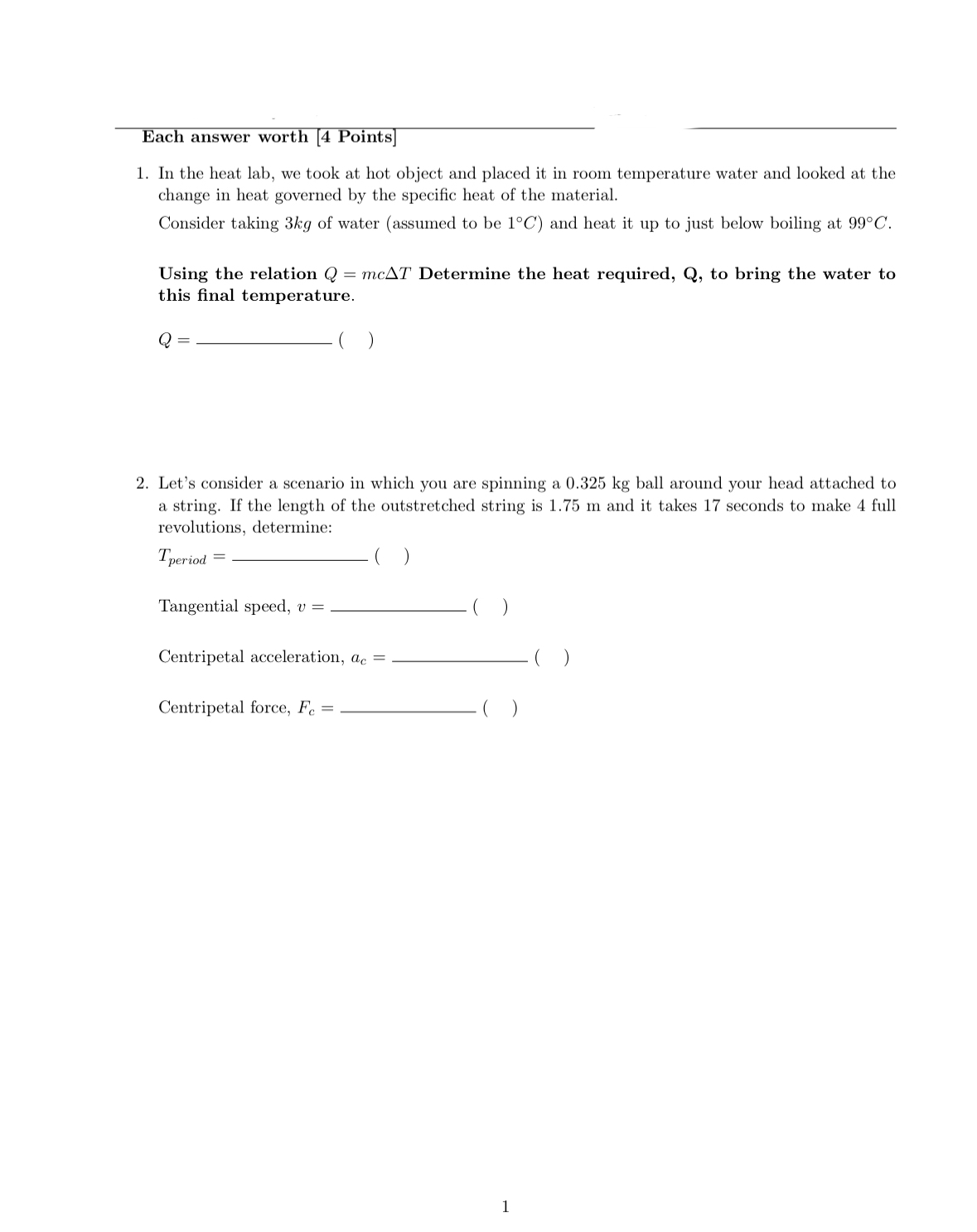 Solved Need help in Physics !! ﻿Please answer question 1 | Chegg.com