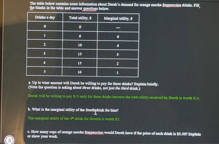 Solved The table below contains some information about | Chegg.com