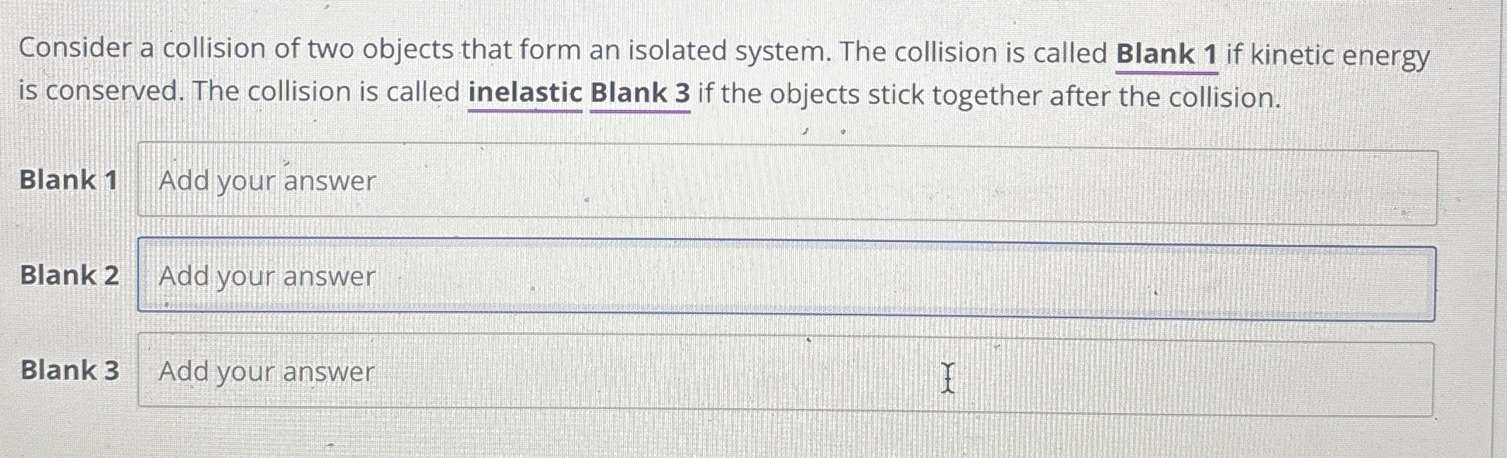 Solved Consider a collision of two objects that form an | Chegg.com