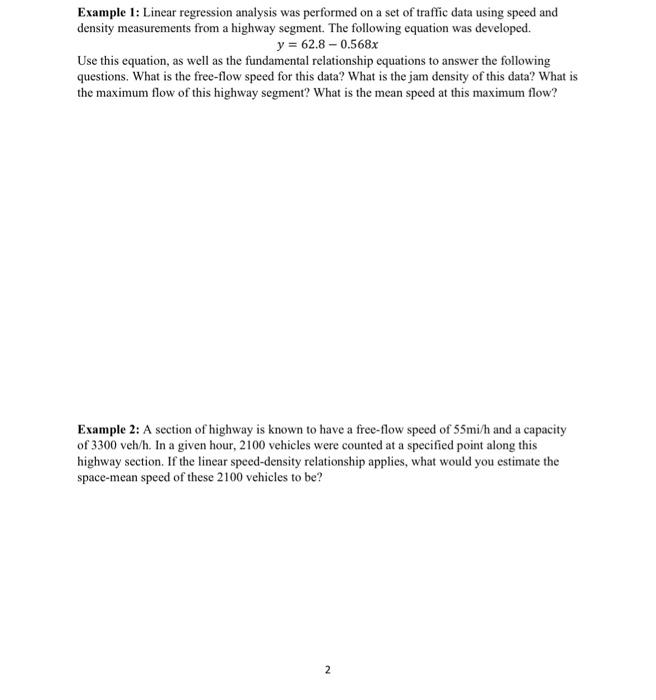 Solved Example 1: Linear regression analysis was performed | Chegg.com