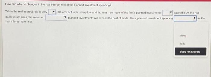 Solved How and why do changes in the real interest rate | Chegg.com