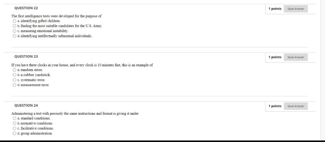 Solved QUESTION 22 1 points Save Answer The first | Chegg.com