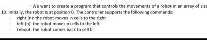 Solved We want to create a program that controls the | Chegg.com