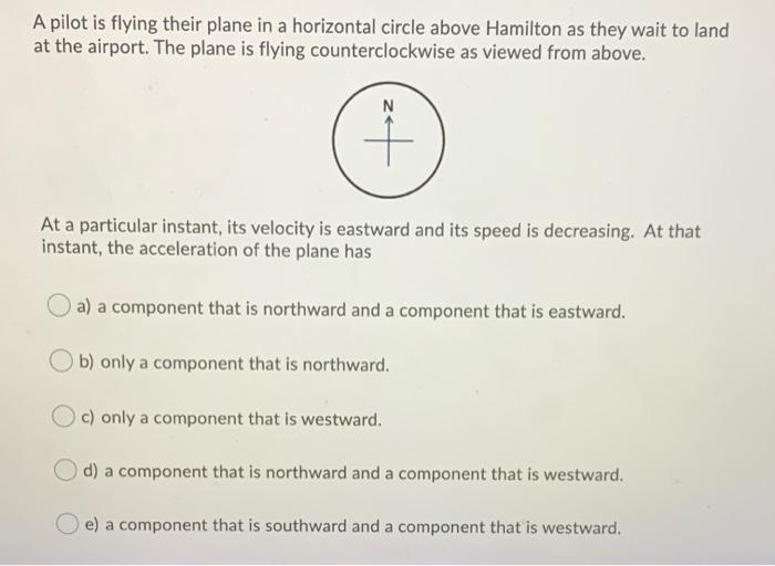 Solved A Pilot Is Flying Their Plane In A Horizontal Circle | Chegg.com