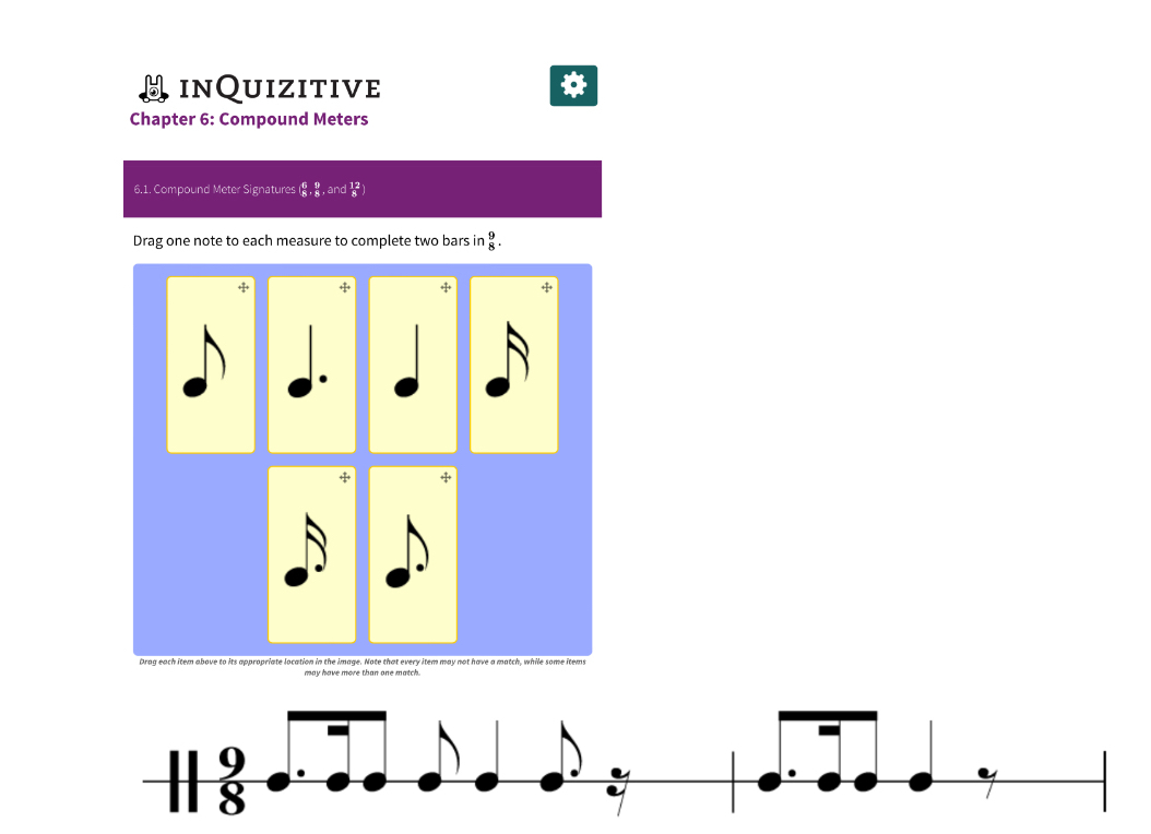 INQUIZITIVEChapter 6: Compound Meters6.1. | Chegg.com