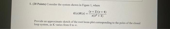 Solved 1. (20 Points) Consider the system shown in Figure 1, | Chegg.com