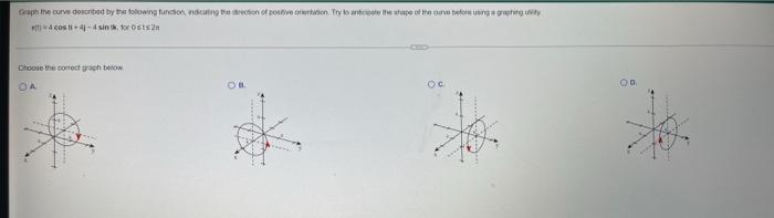 Solved Graph the curve described by the following function | Chegg.com