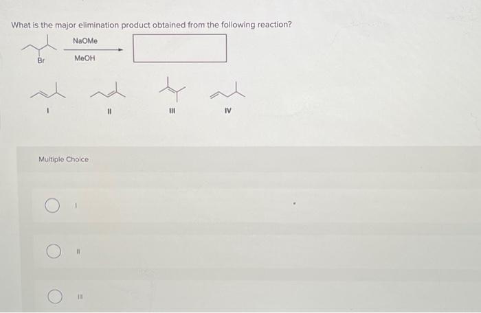 Solved What is the major elimination product obtained from | Chegg.com