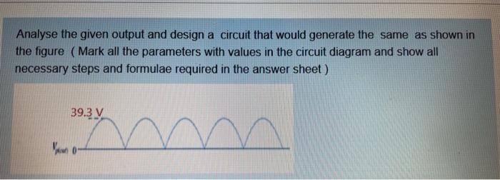 Solved Analyse the given output and design a circuit that | Chegg.com