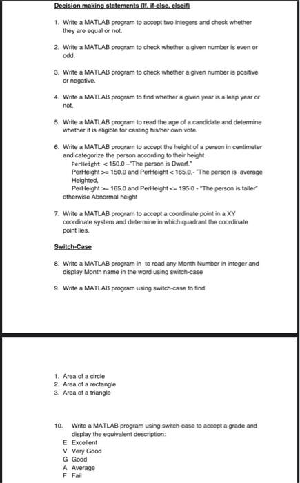 Solved Solve the following problems in matlab Using for loop | Chegg.com