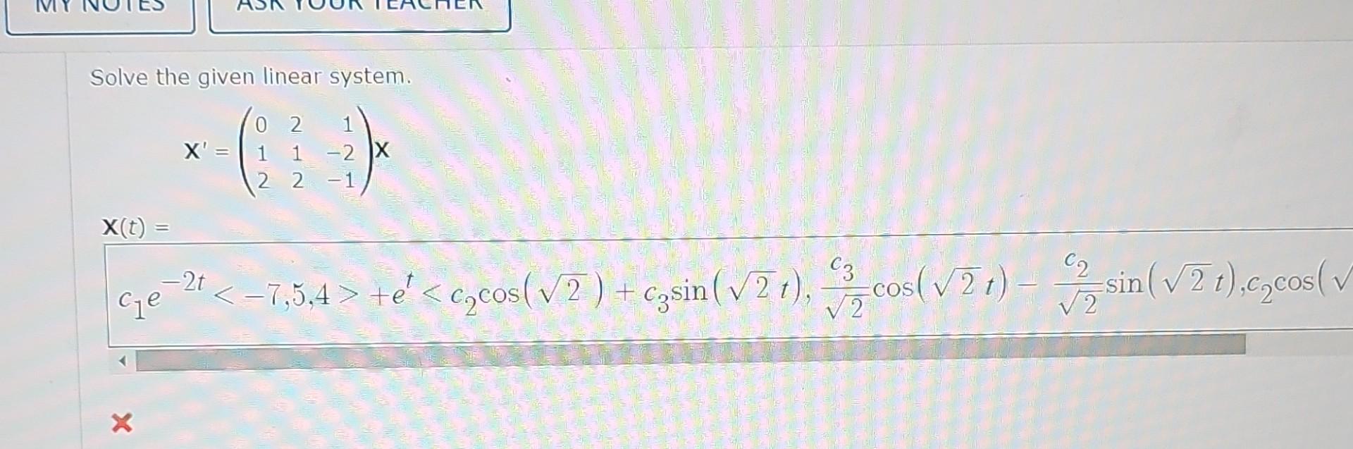 Solved Solve The Given Linear System. | Chegg.com