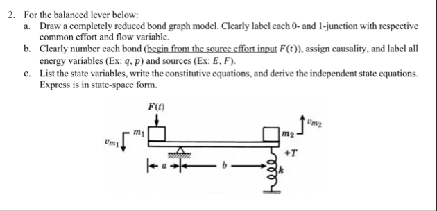 For the balanced lever below:a. ﻿Draw a completely | Chegg.com