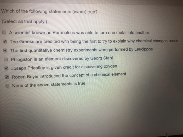 Which Of The Following Is A Scientific Statement Solved Which of the following statements (is/are) true? | Chegg.com