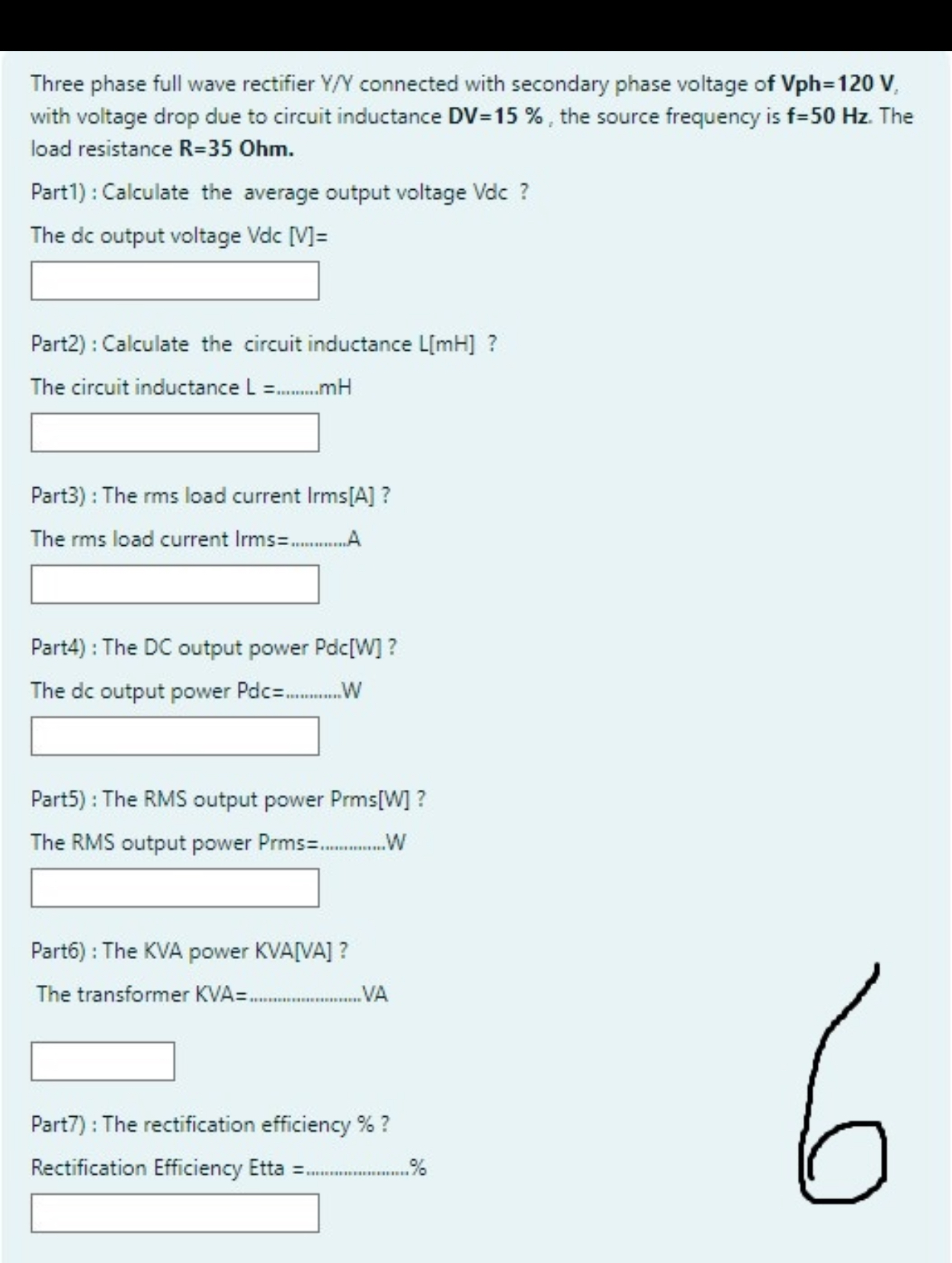 Solved Three phase full wave rectifier YY ﻿connected with | Chegg.com