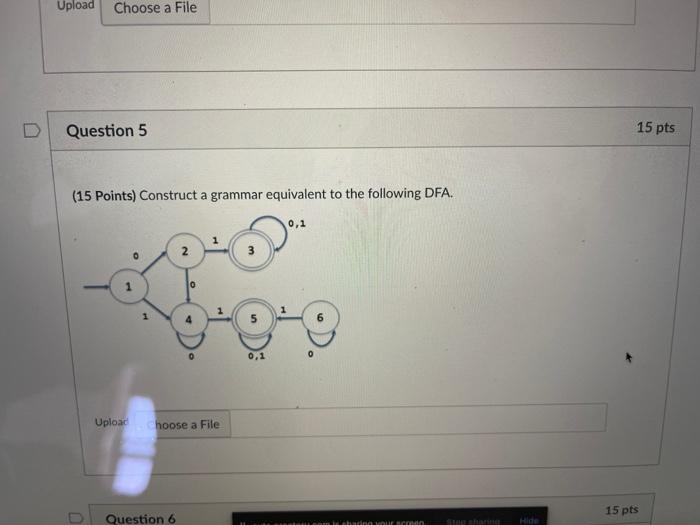 Solved Upload Choose a File D Question 5 15 pts (15 Points) | Chegg.com