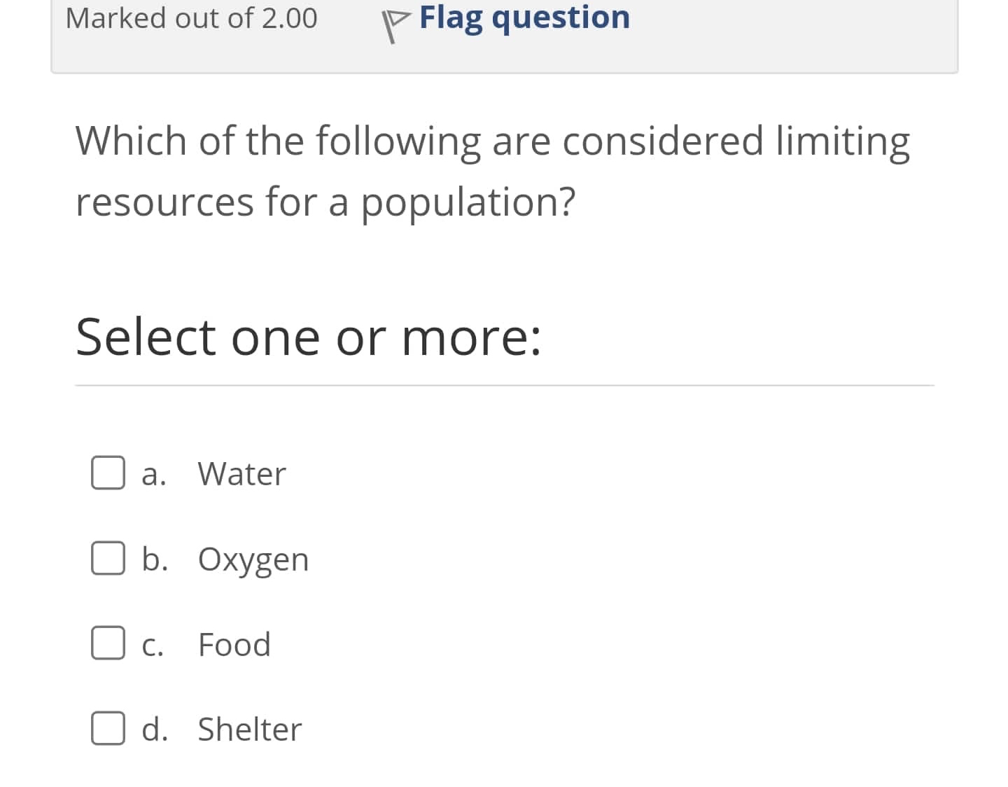Limiting Resources