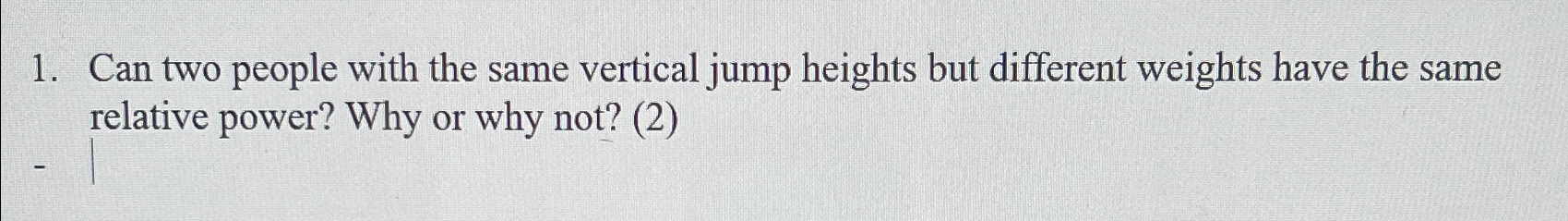 Solved Can two people with the same vertical jump heights | Chegg.com