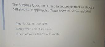 Solved The Surprise Question is used to get people thinking | Chegg.com