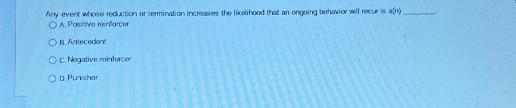 Solved Amy event whose reduction or termination increases | Chegg.com