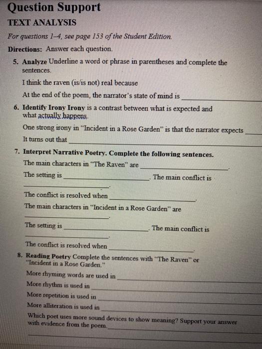 Solved READING POETRY Both the author of The Raven" and the