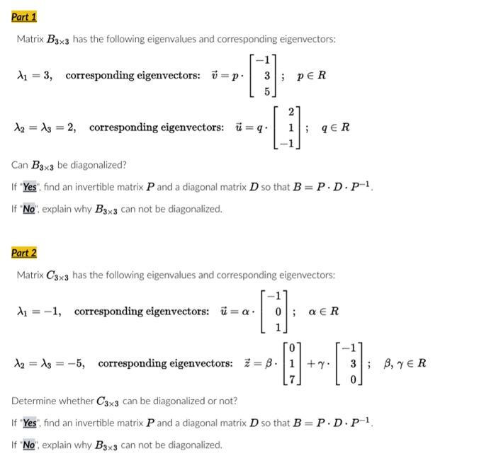 λ=5 is an eigenvalue of the following matrix: | Chegg.com
