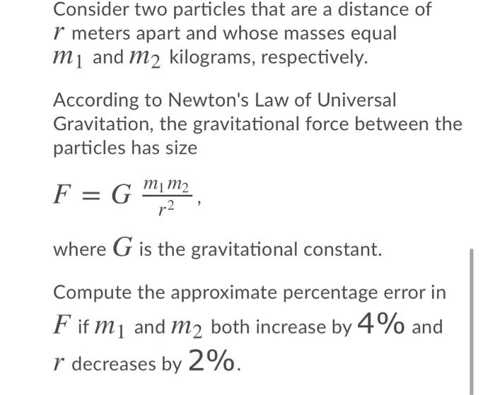 Solved Consider two particles that are a distance of r | Chegg.com