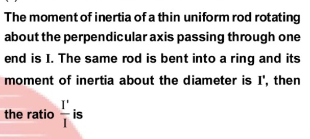 moment of inertia of a thin rod rotating about one end