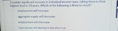 Solved Consider significant increase in individual income | Chegg.com