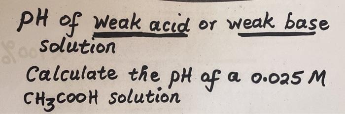 ph of solution of weak acid and weak base formula