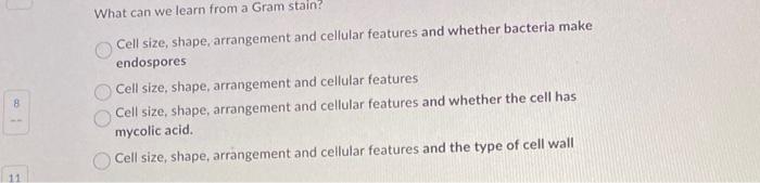 Solved Cell size, shape, arrangement and cellular features | Chegg.com