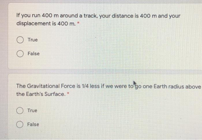 Solved If you run 400 m around a track, your distance is 400 | Chegg.com