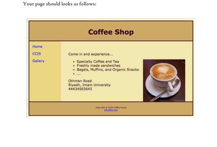 Solved i want the code in HTML & CSS There No HTML file | Chegg.com