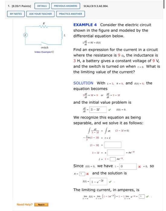 Solved Consider the electric circuit shown in the figure and | Chegg.com