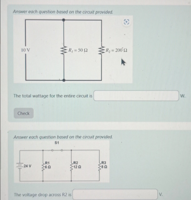 Solved Answer each question based on the circuit | Chegg.com