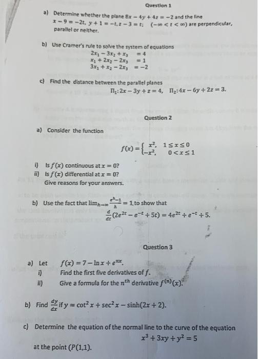 Solved Question 1 A Find The Area Of The Parallelogram With Chegg Com