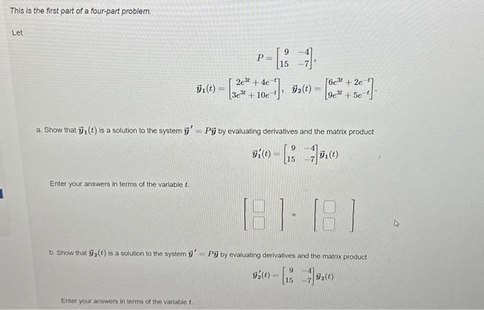 Solved This is the first part of a four-part problem. Let | Chegg.com