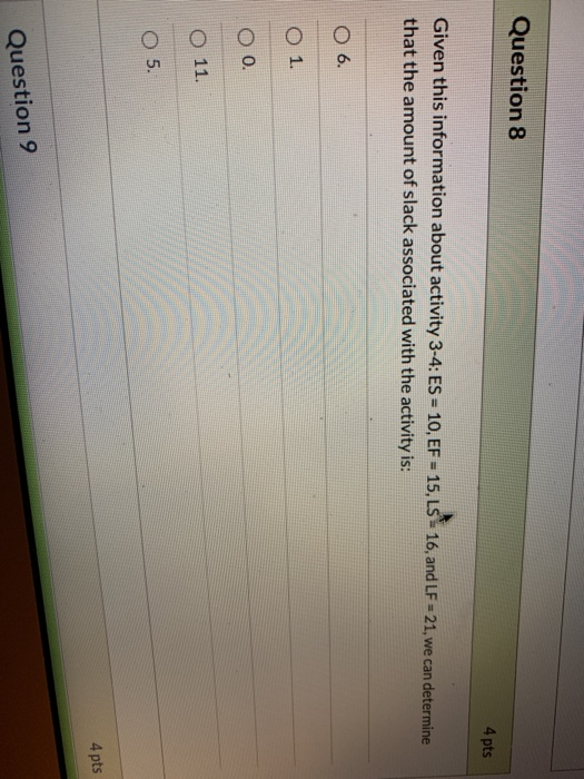 Solved Question 8 4 pts Given this information about | Chegg.com