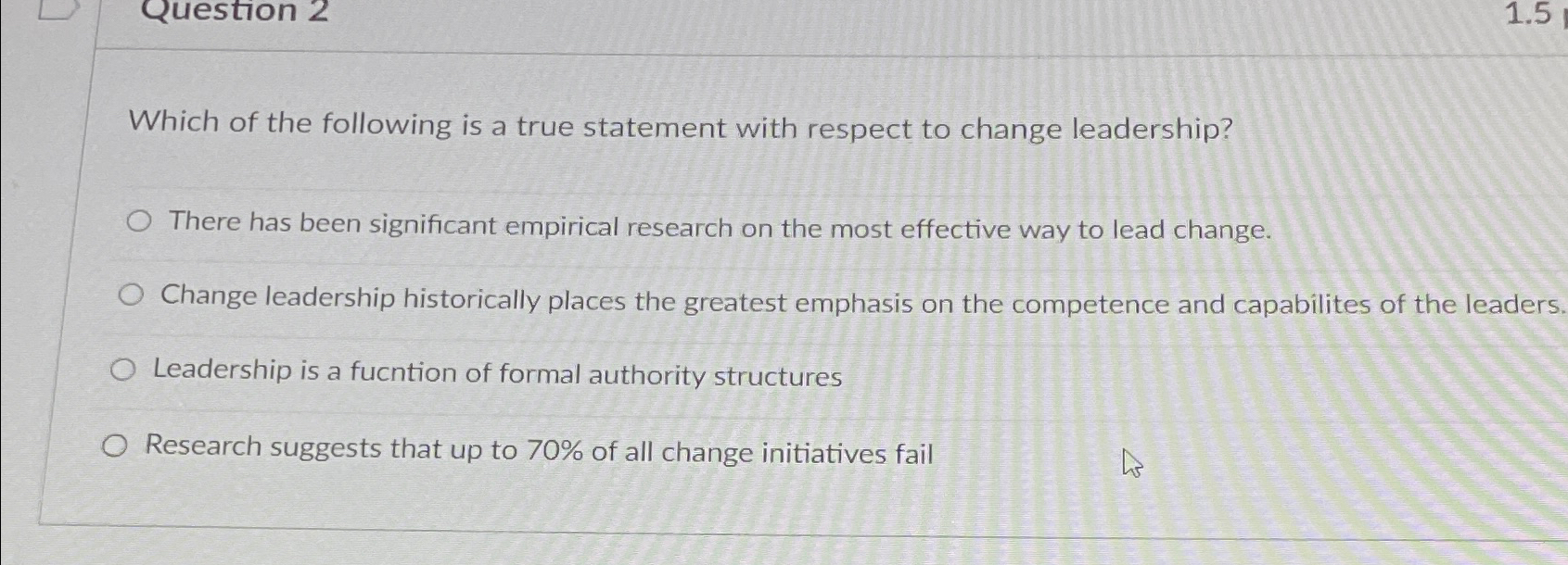 Solved Which of the following is a true statement with | Chegg.com