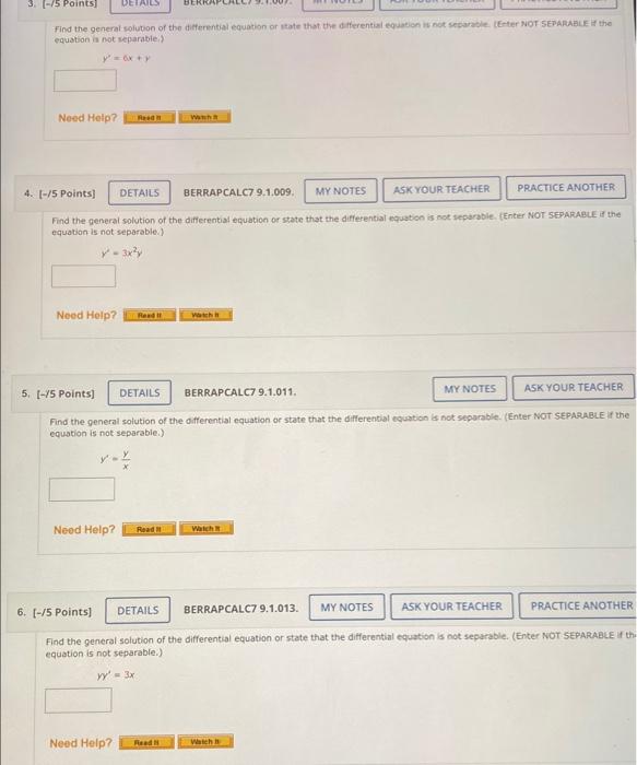 Solved 3. (-75 Points Find the general solution of the | Chegg.com