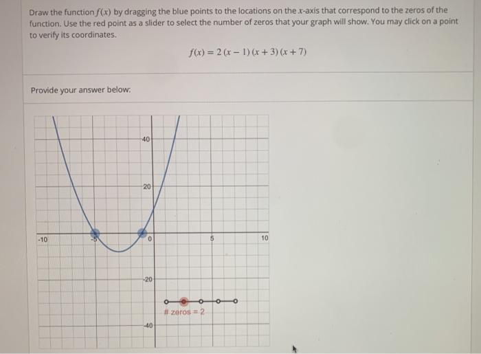 Solved Draw the function f(x) by dragging the blue points to | Chegg.com