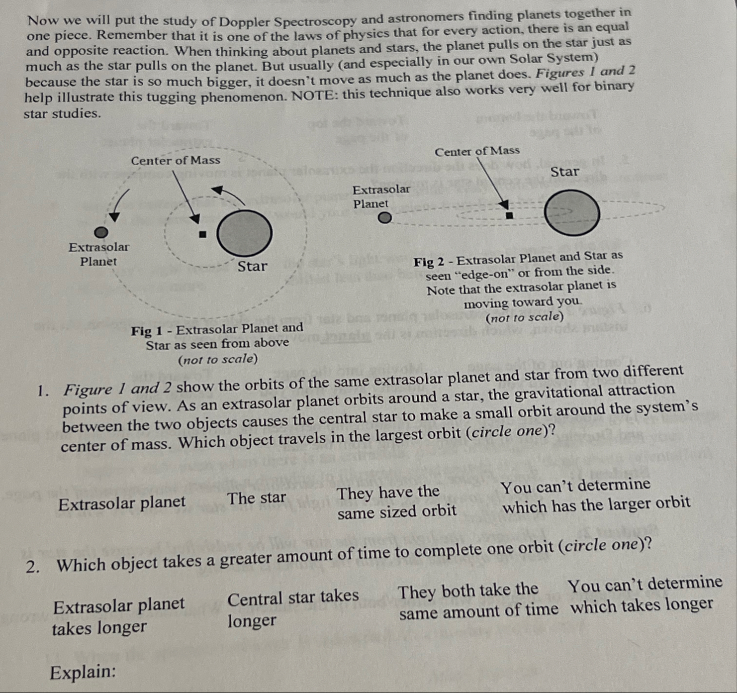 Solved Now we will put the study of Doppler Spectroscopy and | Chegg.com