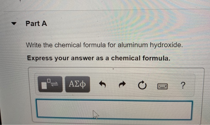 solved-part-a-write-the-chemical-formula-for-aluminum-chegg