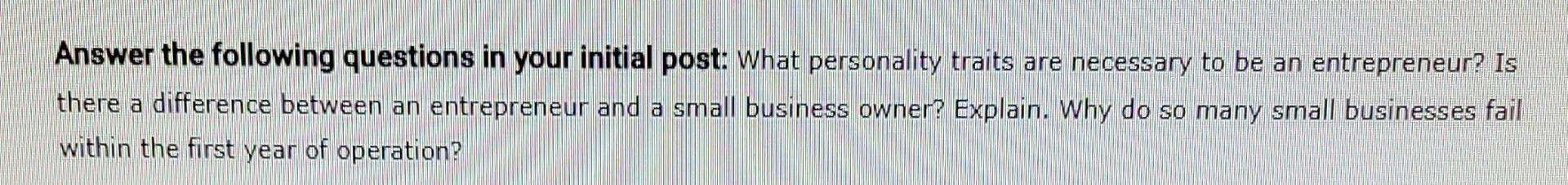 Solved Answer the following questions in your initial post: | Chegg.com