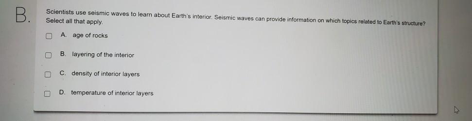 Solved This wedge represents a cross-section of Earth's | Chegg.com